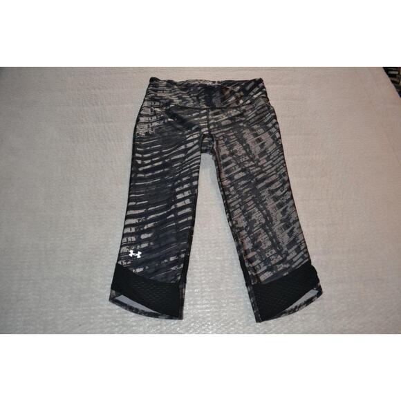 38216 Under Armour Gym Pants Leggings Athletic Gray Polyester Size Medium Womens - Picture 1 of 8